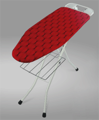 Ironing board BHF-9403 with a special textile cover
Length: 120 cm
Width: 38 cm
Height:130 cm